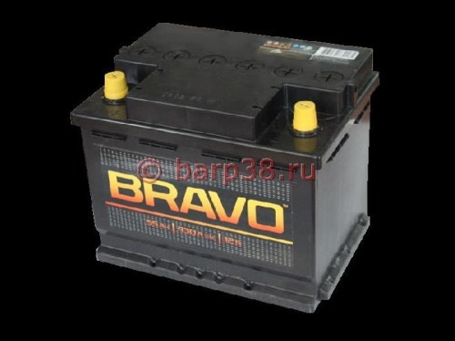Аккумулятор BRAVO  55 а/ч  пр/пол(г.Жигулевск) (430 пуск)