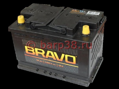 Аккумулятор BRAVO  74 а/ч  пр/пол(г.Жигулевск) 650 пуск